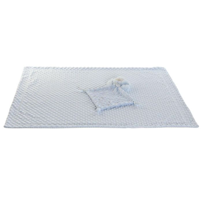 Peluche Manta Baby DKD Home Decor Azul Rosa 100 x 10 x 75 cm Set de 2 (3 Unidades) 2