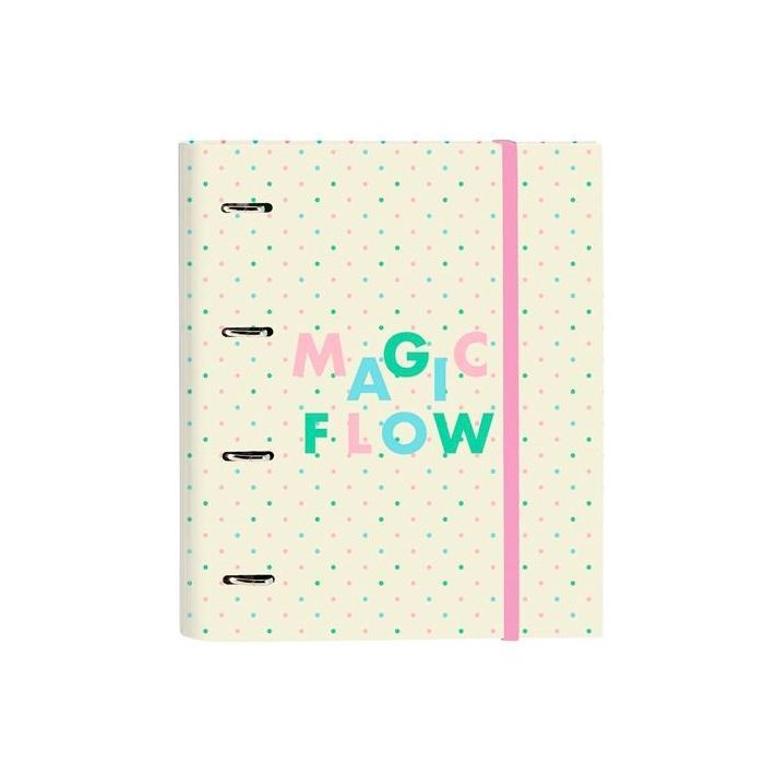 Carpeta de anillas Glow Lab Magic flow Beige (27 x 32 x 3.5 cm) Carpeta de anillas Glow Lab Magic flow Beige (27 x 32 x 3.5 cm)