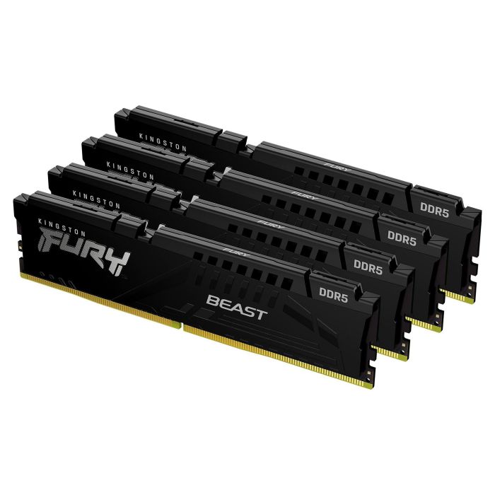 Kingston Fury Beast 64GB (4x16GB) DDR5 6000MT/s CL40 DIMM XMP Kit Negro 0 Kingston Fury Beast 64GB (4x16GB) DDR5 6000MT/s CL40 DIMM XMP Kit Negro 0