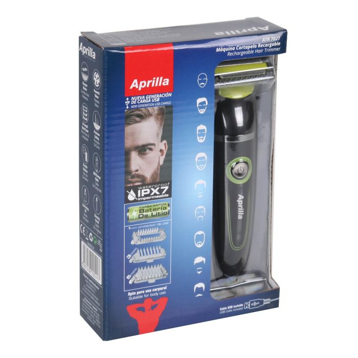 Aprilla Máquina Corta Pelo Recargable - 3 x 17 x 4.5 cm 5