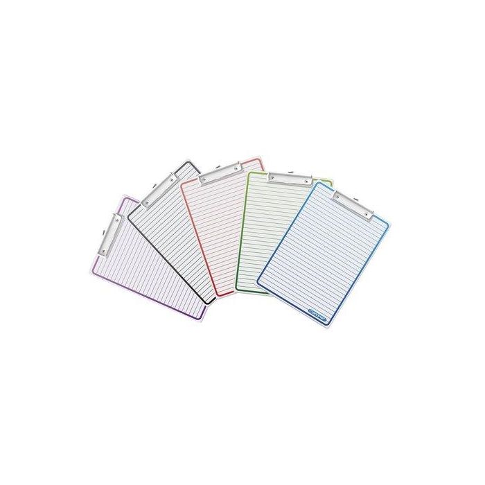 Carpeta Con Pinza Portablocs Office Box Colorline Fº Plastico Rigido Con Falsilla De Escritura Colores Surtidos (Set de 10)