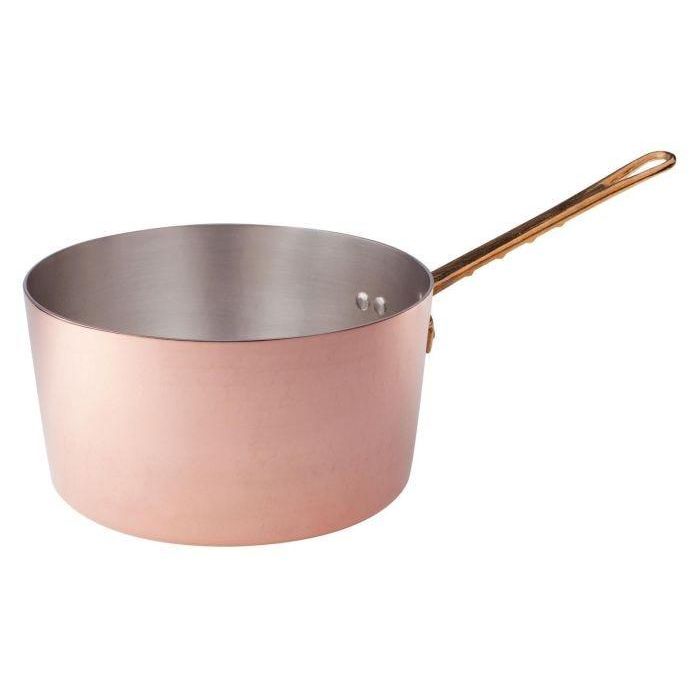 AGNELLI - ALCM105M24 - Cacerola alta cobre martillado - Diámetro 24 cm - Altura 12 cm - Grosor 2mm -