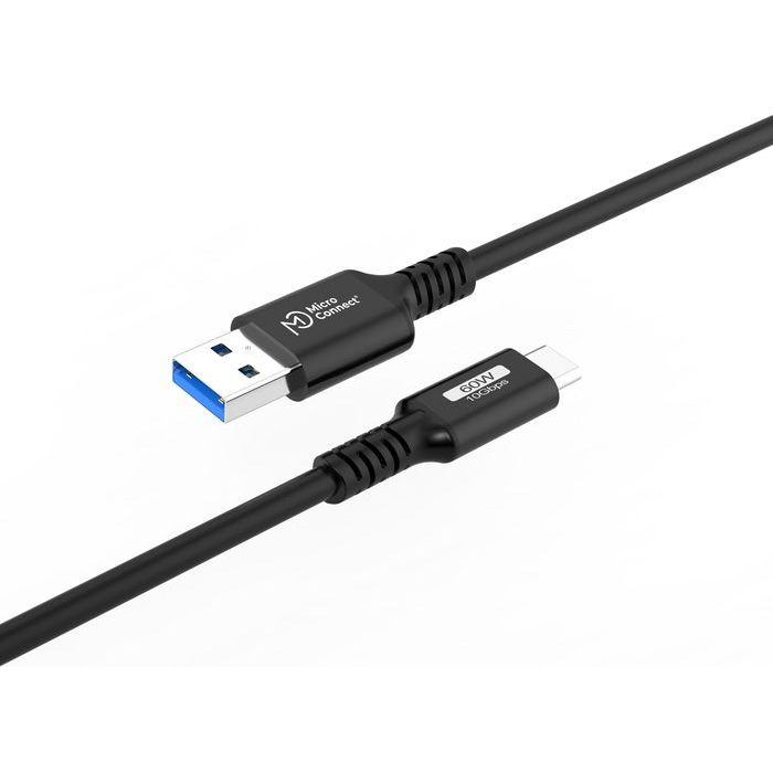 MicroConnect Cable USB-C a USB-A 0,25m, 60W, 10Gbps, USB 3.2 Gen 2 1