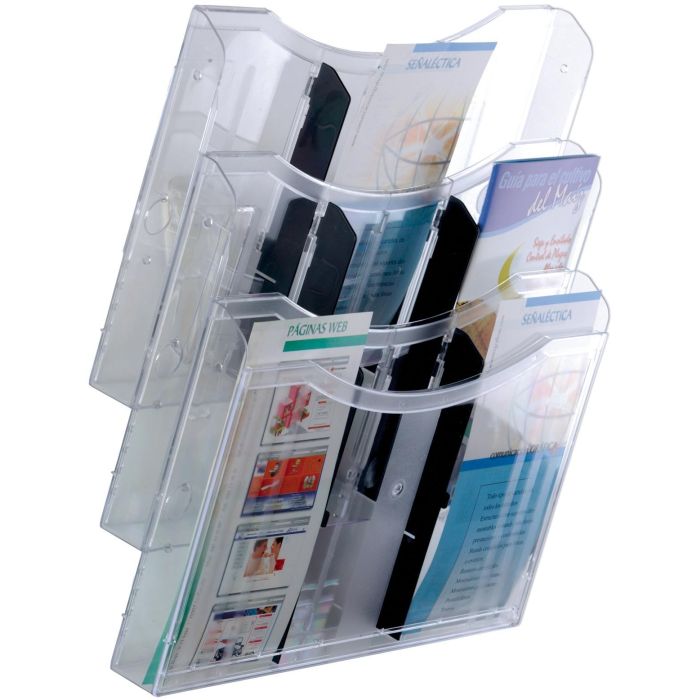 Archivo 2000 Expositor Mural Archiplay 3 Compartimentos Din A4 Horizontal 100x3325x360 mm Cristal Transparente Archivo 2000 Expositor Mural Archiplay 3 Compartimentos Din A4 Horizontal 100x3325x360 mm Cristal Transparente