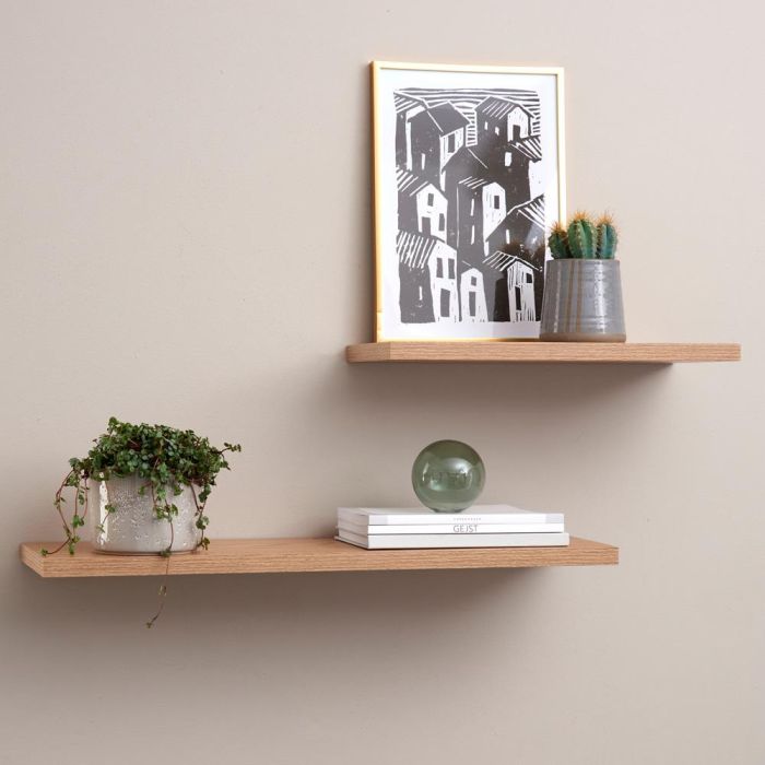 Day Estante Flotante 58x20x1,8 cm MDF Efecto Madera 1 Day Estante Flotante 58x20x1,8 cm MDF Efecto Madera 1