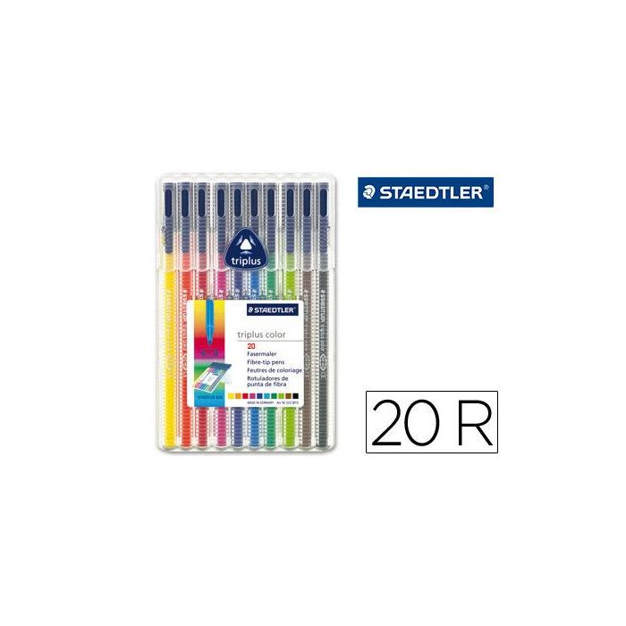 Rotulador Staedtler Triplus Color 323 Estuche De 20 Unidades Colores Surtidos