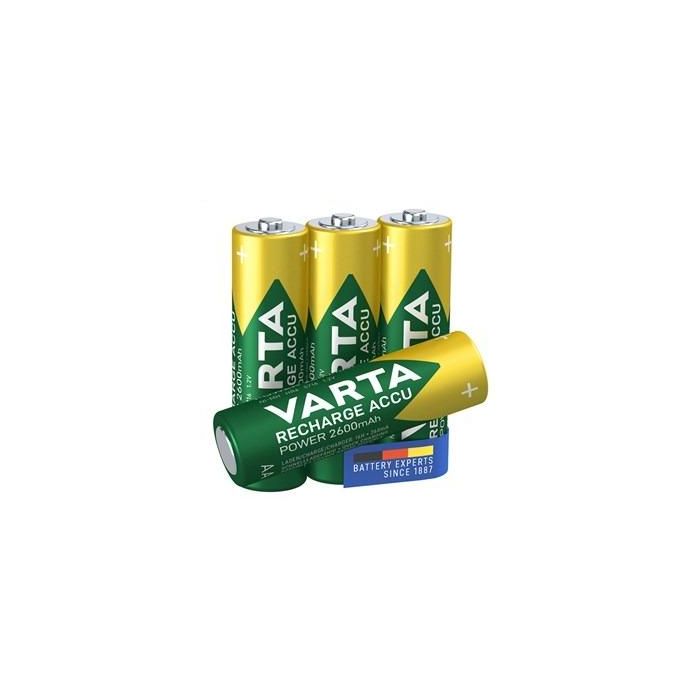 Varta 5716101404 Pilas Recargables Ni/MH HR06 AA 2600mAh Accu Power 4Uds 0 Varta 5716101404 Pilas Recargables Ni/MH HR06 AA 2600mAh Accu Power 4Uds 0