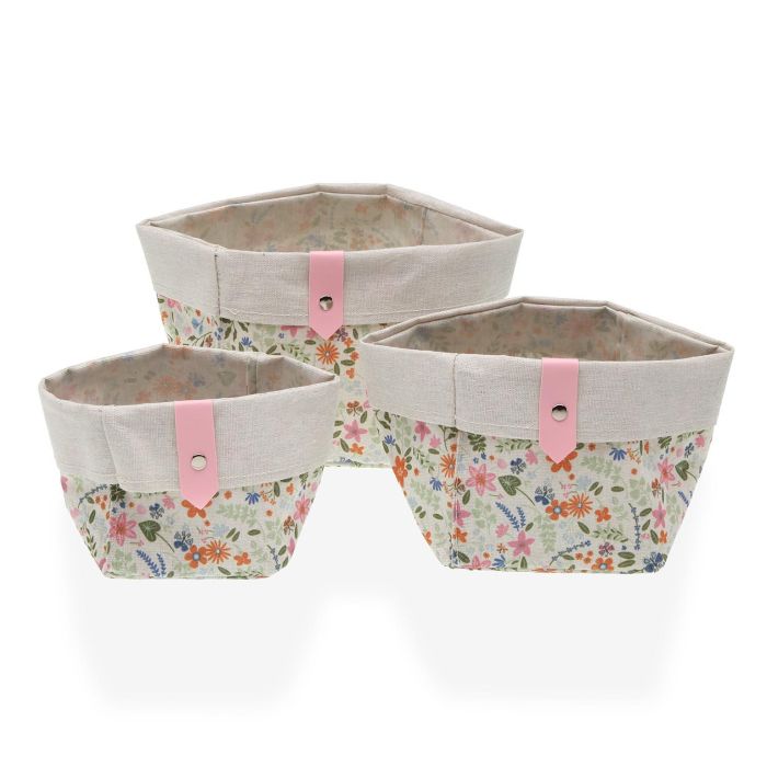 Set 3 Cestas Cuadradas Flowers Versa 14CM (2 Unidades) Set 3 Cestas Cuadradas Flowers Versa 14CM (2 Unidades)