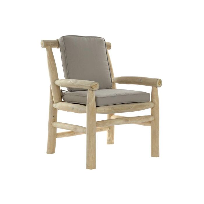 Sillon Balines DKD Home Decor Gris Claro Natural 80 x 92 x 65 cm