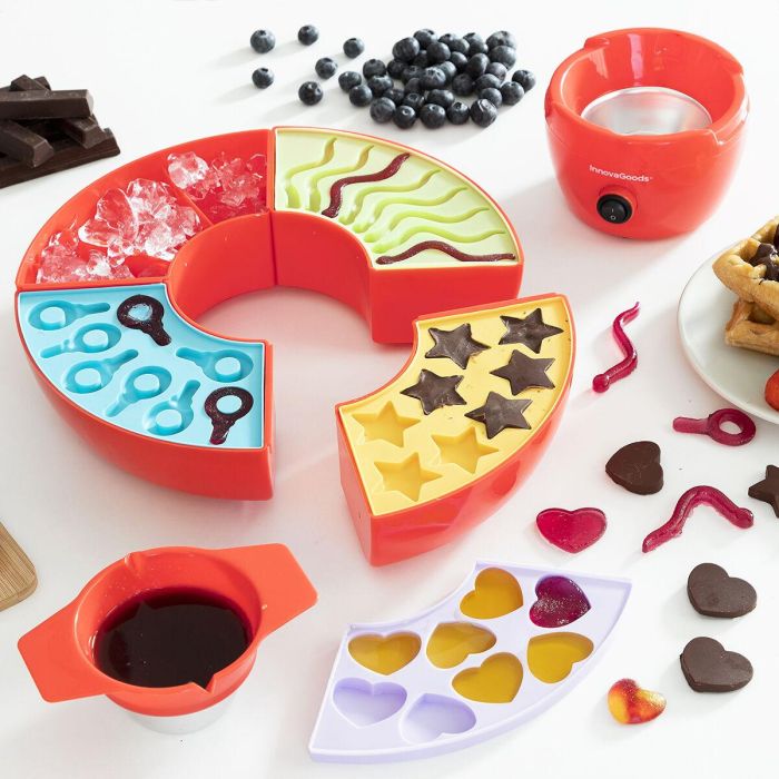 Máquina para Hacer Gominolas y Fondue de Chocolate 2 en 1 Yupot InnovaGoods 10 Máquina para Hacer Gominolas y Fondue de Chocolate 2 en 1 Yupot InnovaGoods 10