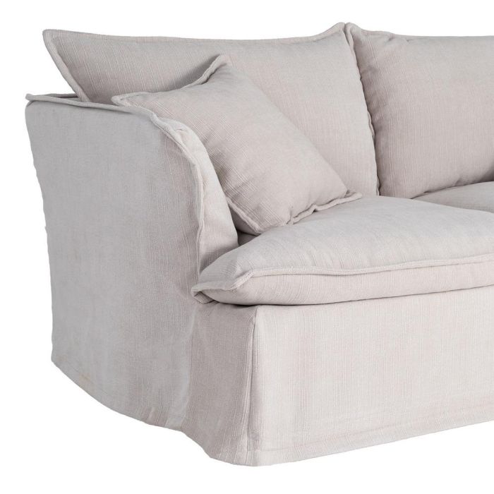 Sofá 2 Plazas Crema Tejido 181 X 103 X 72 cm