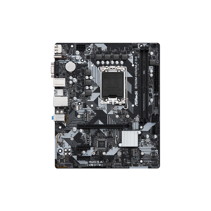 ASRock Placa Base B760M-HDV/M.2 D4 Intel B760 LGA 1700 DDR4 Micro ATX para PC