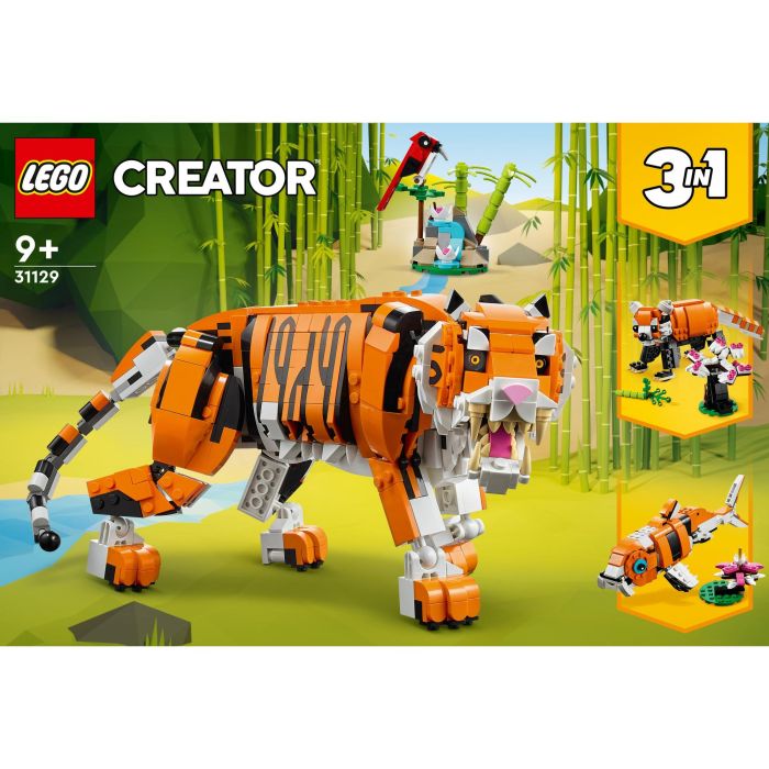 LEGO 31129 Creator 3 en 1 Su Majestad el Tigre, Set de Construcción de Juguetes de Animales para Niños y Niñas 9+ años 14 LEGO 31129 Creator 3 en 1 Su Majestad el Tigre, Set de Construcción de Juguetes de Animales para Niños y Niñas 9+ años 14