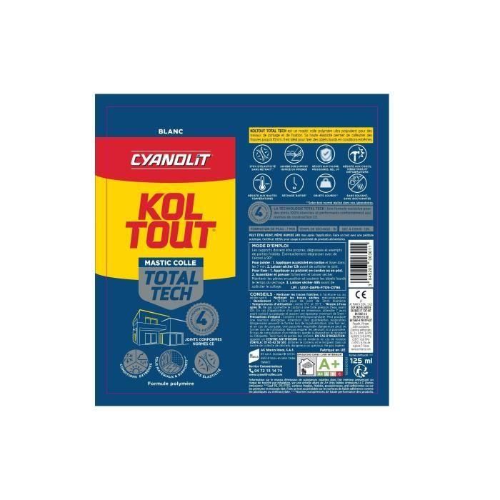 Cyanolit AUC3045203003011 Pegamento Fijador y Sellador Total Tech, Tubo 125 ml, Alta Resistencia, Ultraversátil 1 Cyanolit AUC3045203003011 Pegamento Fijador y Sellador Total Tech, Tubo 125 ml, Alta Resistencia, Ultraversátil 1
