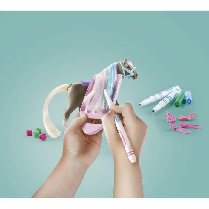 Playmobil Set Caballo Colorear con Rotuladores CRAYOLA Lavables y Accesorios para el Pelo 2 Playmobil Set Caballo Colorear con Rotuladores CRAYOLA Lavables y Accesorios para el Pelo 2