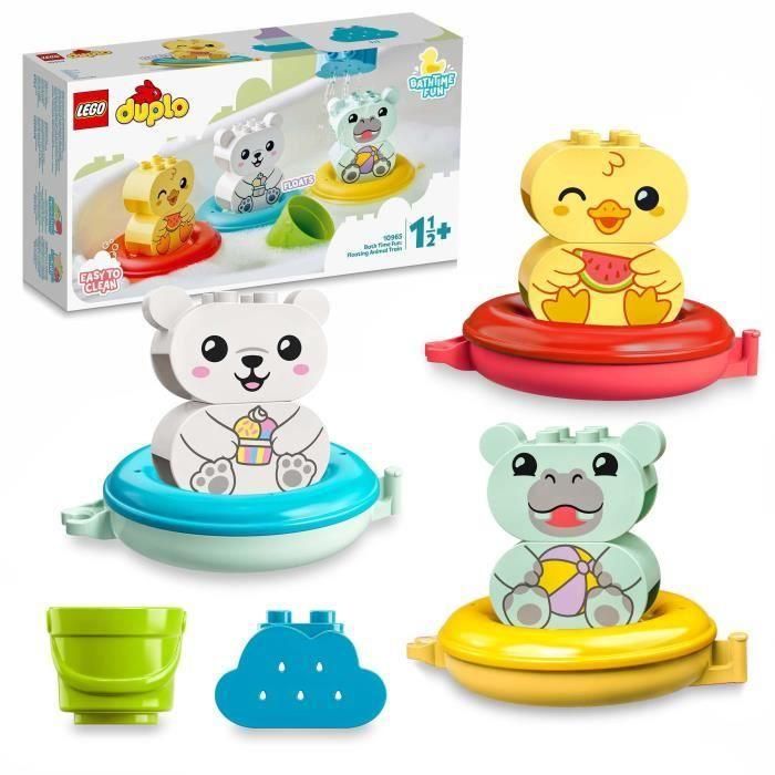 LEGO 10965 DUPLO Juguete de Baño: Tren de Animales Flotante, Set de Construcción para Bañera, con 3 Animales, Bebés y Niños +1.5 años LEGO 10965 DUPLO Juguete de Baño: Tren de Animales Flotante, Set de Construcción para Bañera, con 3 Animales, Bebés y Niños +1.5 años