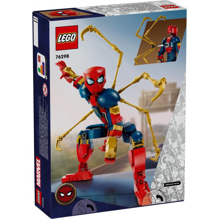 LEGO 76298 Figura para Construir Iron Spider-Man Marvel, Articulada 27 cm, +8 años 10