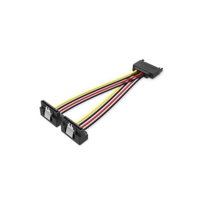 Cable Alimentación Vention KDBBB/ SATA Macho - 2x SATA Hembra/ 15cm/ Negro