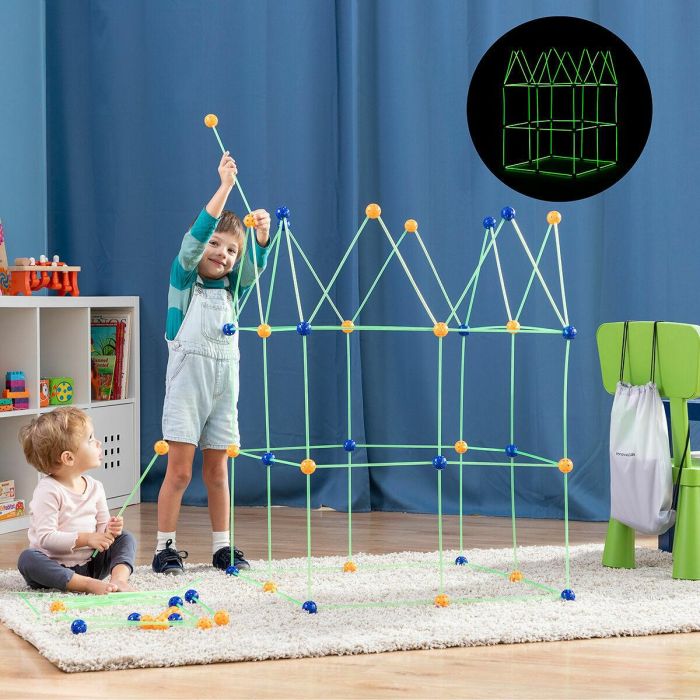 Kit de Construcción de Fuertes para Niños Builkitt InnovaGoods 155 Piezas Kit de Construcción de Fuertes para Niños Builkitt InnovaGoods 155 Piezas
