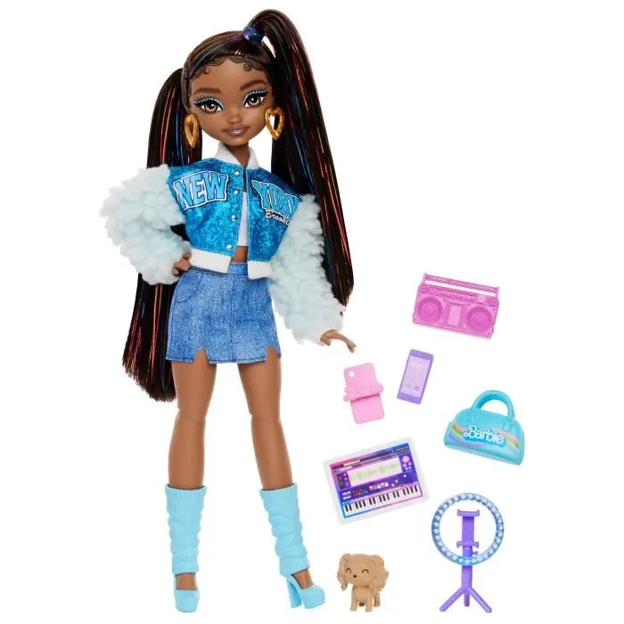 Barbie Muñeca Brooklyn Dream Team con 8 Accesorios Musicales HYC22 4