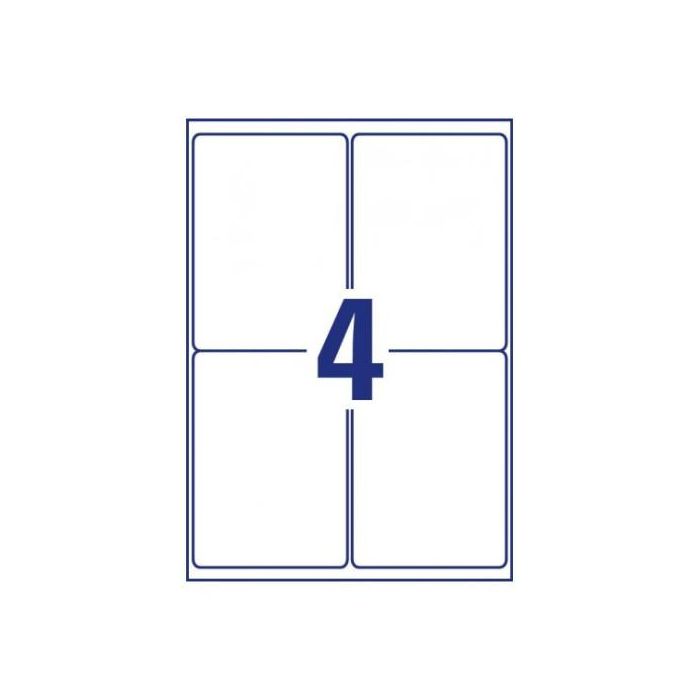 Avery Etiqueta Adhesiva Resistente Poliéster Blanco 99,1x139 mm para Impresora Láser, Impermeable, Adhesivo Permanente, 32 Unidades 2
