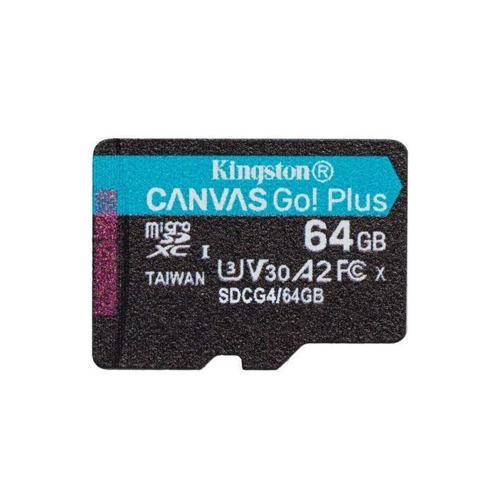 Kingston Tarjeta de Memoria SDCG4/64GBSP microSDXC Canvas Select Plus 64GB U3 V30 A2 200MB/s Clase 10 0 Kingston Tarjeta de Memoria SDCG4/64GBSP microSDXC Canvas Select Plus 64GB U3 V30 A2 200MB/s Clase 10 0