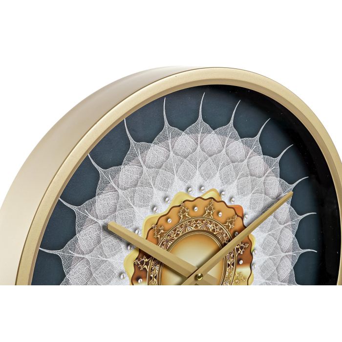 DKD Home Decor Reloj de Pared Decorativo Moderno Turquesa y Dorado de Cristal y Hierro, 40x40 cm - Pack 2 Unidades 2