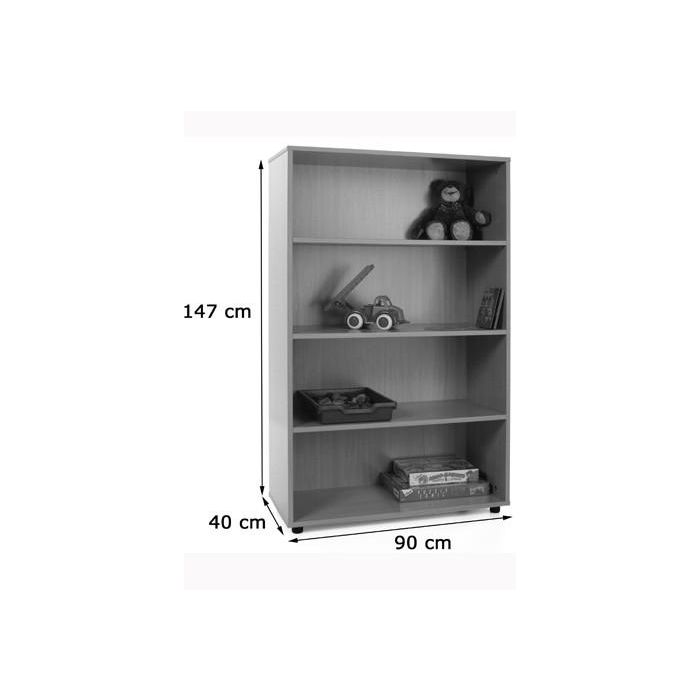 Mobeduc Mueble Estantería 600301HP18 con 4 Estantes en Melamina Haya 1