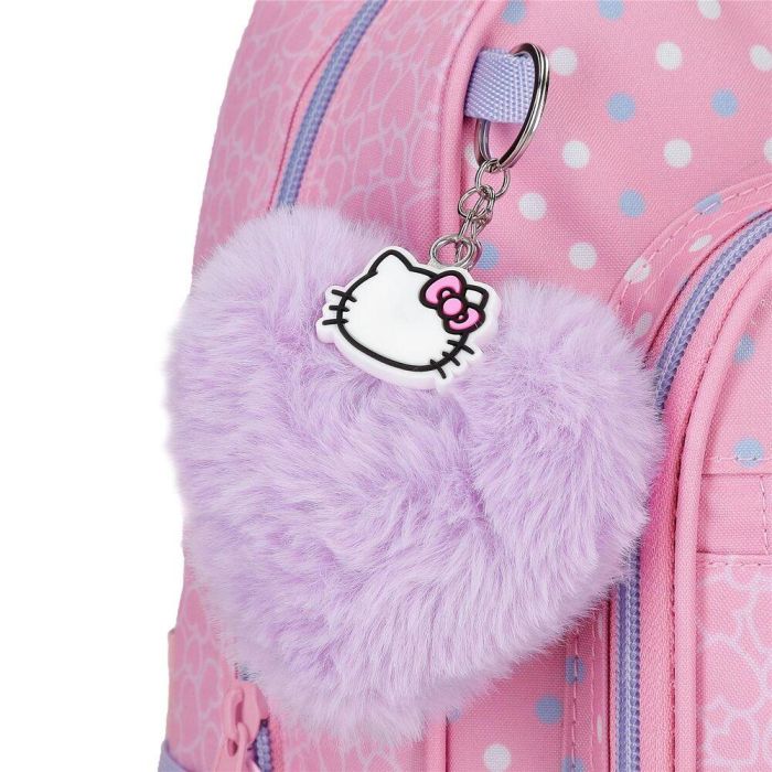 Mochila Hearts &#38; Dots Hello Kitty 33cm adaptable 10