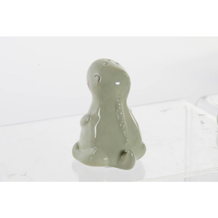 DKD Home Decor Salero Dinosaurio Kids Verde 7 x 7.7 x 6.6 cm Set de 2 2