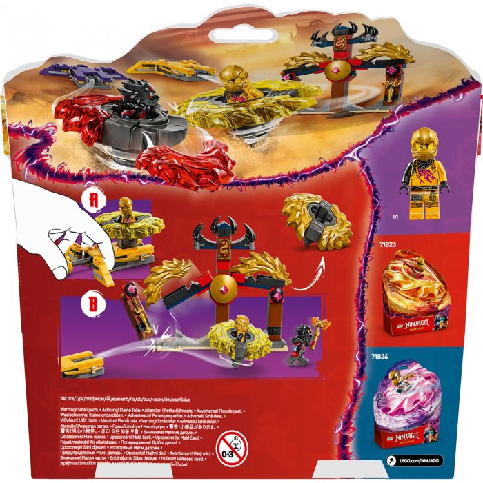 LEGO 71826 Ninjago Pack Combate Spinjitzu del Dragón con Minifiguras Arin y Ras y Spinners 8 LEGO 71826 Ninjago Pack Combate Spinjitzu del Dragón con Minifiguras Arin y Ras y Spinners 8