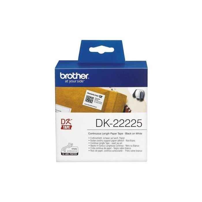 Brother Cinta Continua Papel Térmico Adhesivo Blanco 38 mm x 30,48M Brother Cinta Continua Papel Térmico Adhesivo Blanco 38 mm x 30,48M