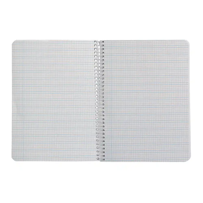 Liderpapel Cuaderno Espiral A5 Pautaguía Tapa Dura 80 Hojas 90gr Cuadro Pautado 3mm Color Azul 5
