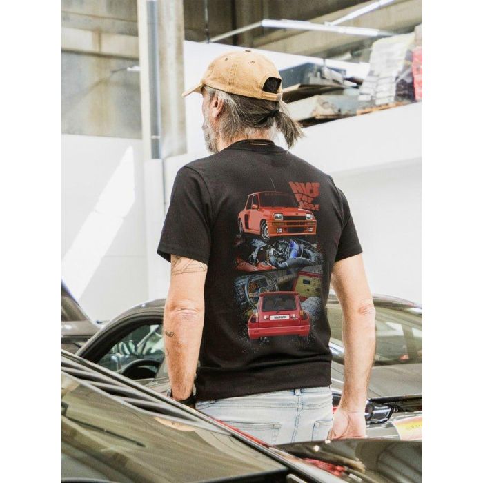 Radikal Revolution RKNFA103L Camiseta Negra Talla L con Diseño Gráfico Renault 5 Turbo "Nice Fat Ass" Homenaje al Icono del Rally 2 Radikal Revolution RKNFA103L Camiseta Negra Talla L con Diseño Gráfico Renault 5 Turbo "Nice Fat Ass" Homenaje al Icono del Rally 2