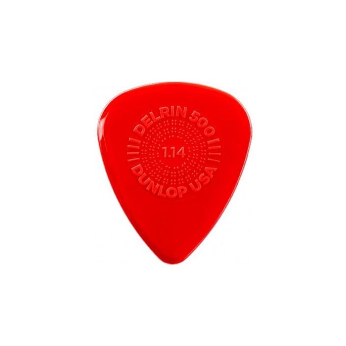 DUNLOP Delrin 500 Prime Grip 1,14Mm Púas de Guitarra Bolsa de 12 Unidades