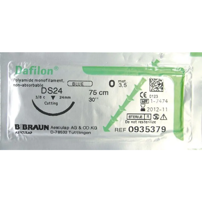 Sutura Dafilon Nylon Black 10-0 2Xplm5 150Mic-20 cm 12 Unidades Sutura Dafilon Nylon Black 10-0 2Xplm5 150Mic-20 cm 12 Unidades