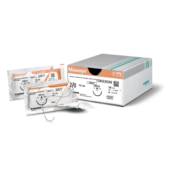 Sutura Monosyn Undyed 5-0 70 cm Ds16 Rcp 12 Unidades Braun Sutura Monosyn Undyed 5-0 70 cm Ds16 Rcp 12 Unidades Braun