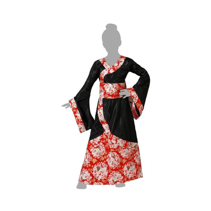 Disfraz Geisha Kimono Negro Niña Infantil 7-9 Años 4 Disfraz Geisha Kimono Negro Niña Infantil 7-9 Años 4