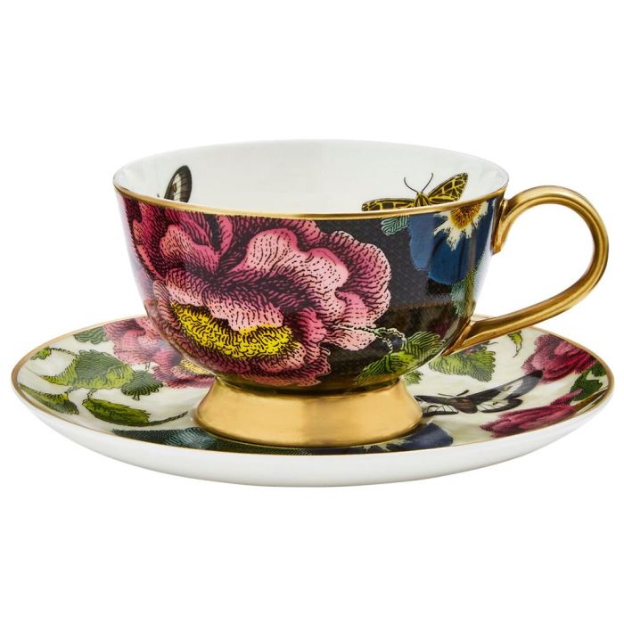 Taza Té Con Plato 200 Ml Negra Spode