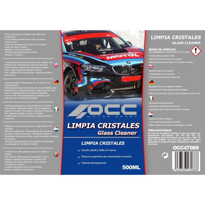 Limpiacristales con Pulverizador OCC Motorsport (500 ml) 1 Limpiacristales con Pulverizador OCC Motorsport (500 ml) 1