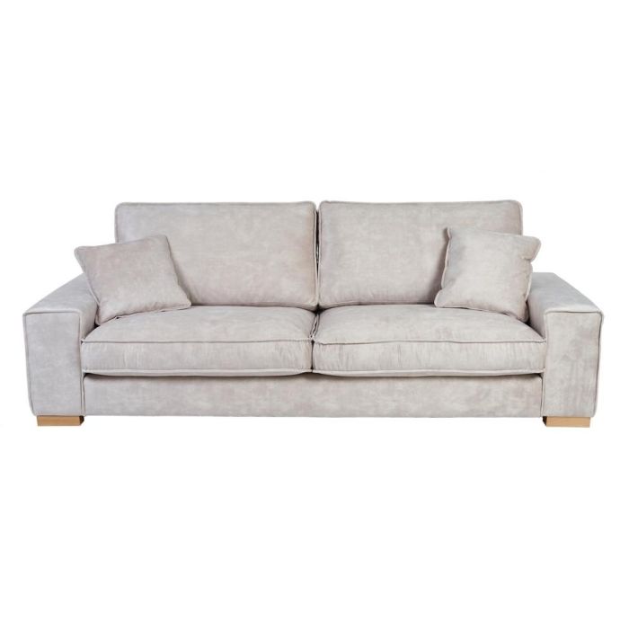 Sofá 4 Plazas Beige Tejido Salón 266 X 93 X 97 cm