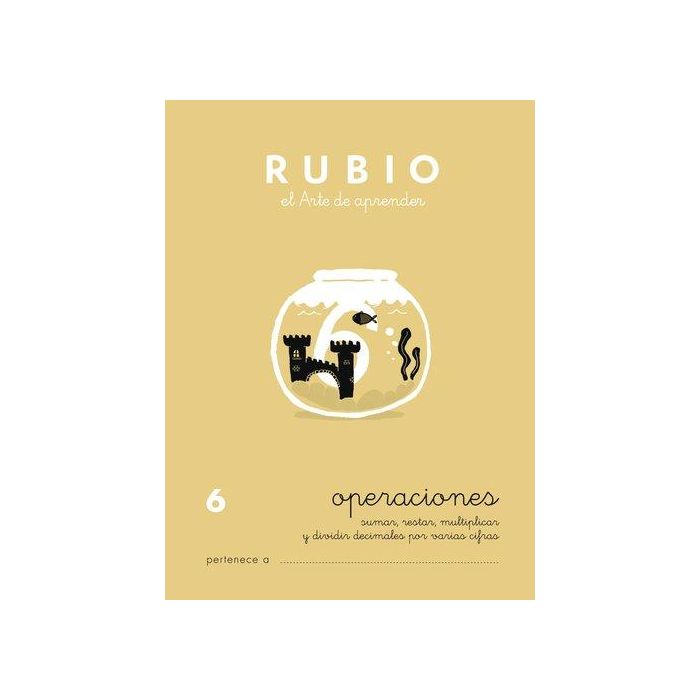 Rubio Cuaderno de problemas Nº 6, para desarrollo intelectual, 15x213x155 mm, certificado FSC