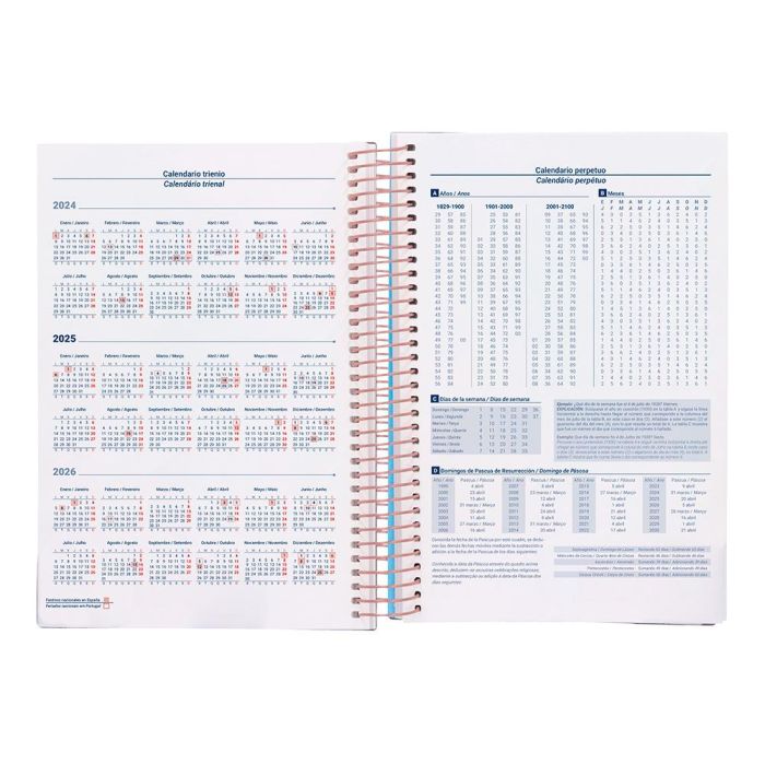 Agenda Espiral Liderpapel Gazi 2025 Dia Pagina Expositor 8 Unidades Surtidas Papel 70 gr 9