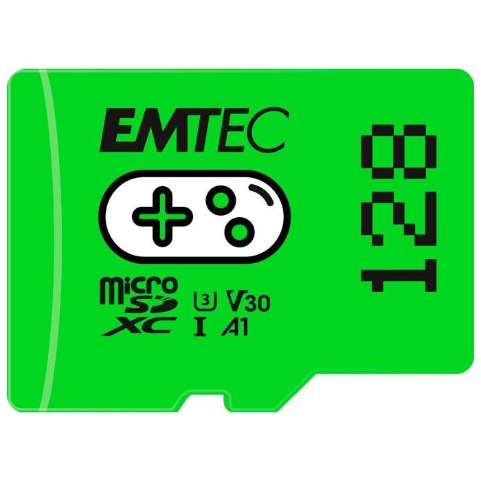 CARD Emtec m128GB UHS-I U3 V30 A1 Gaming Green 0 CARD Emtec m128GB UHS-I U3 V30 A1 Gaming Green 0