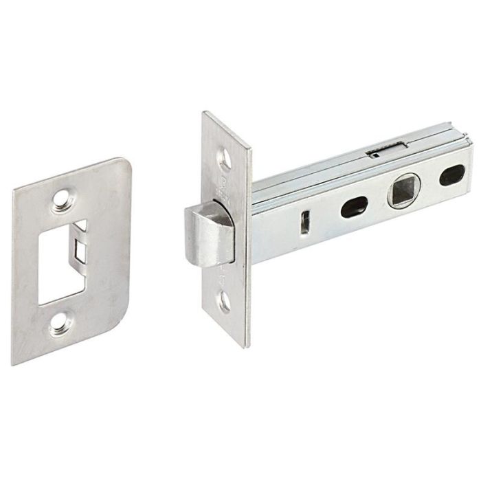BECUSA 911/60Mm. Picaporte Tubular de Acero Inoxidable con Frente Rectangular - Distancia al Eje 60mm para Puertas