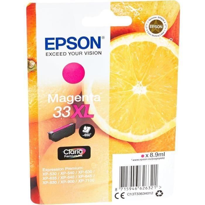 EPSON Expression Home XP-530 Cartucho Magenta 33XL 1 EPSON Expression Home XP-530 Cartucho Magenta 33XL 1