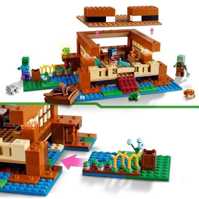 LEGO 21256 Minecraft La Casa de la Rana, Juguete con Minifiguras de Animales, Personajes: Zombi y Explorador 2 LEGO 21256 Minecraft La Casa de la Rana, Juguete con Minifiguras de Animales, Personajes: Zombi y Explorador 2