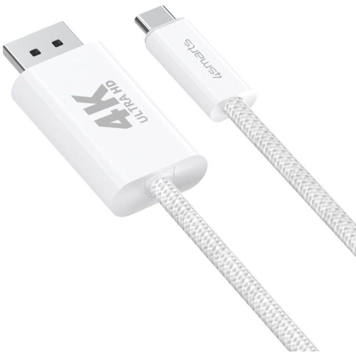 4smarts USB-C auf Display Port Kabel 2m. wei 1