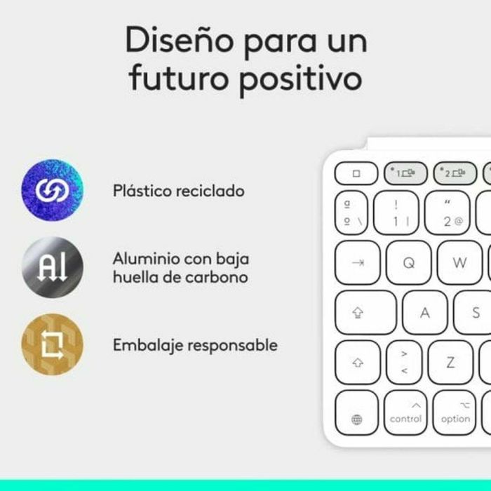 Teclado Logitech Blanco QWERTY 7 Teclado Logitech Blanco QWERTY 7