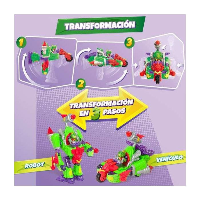 Robot turbo warrior speed superthings transformable en moto 18x21x8,7cm 8